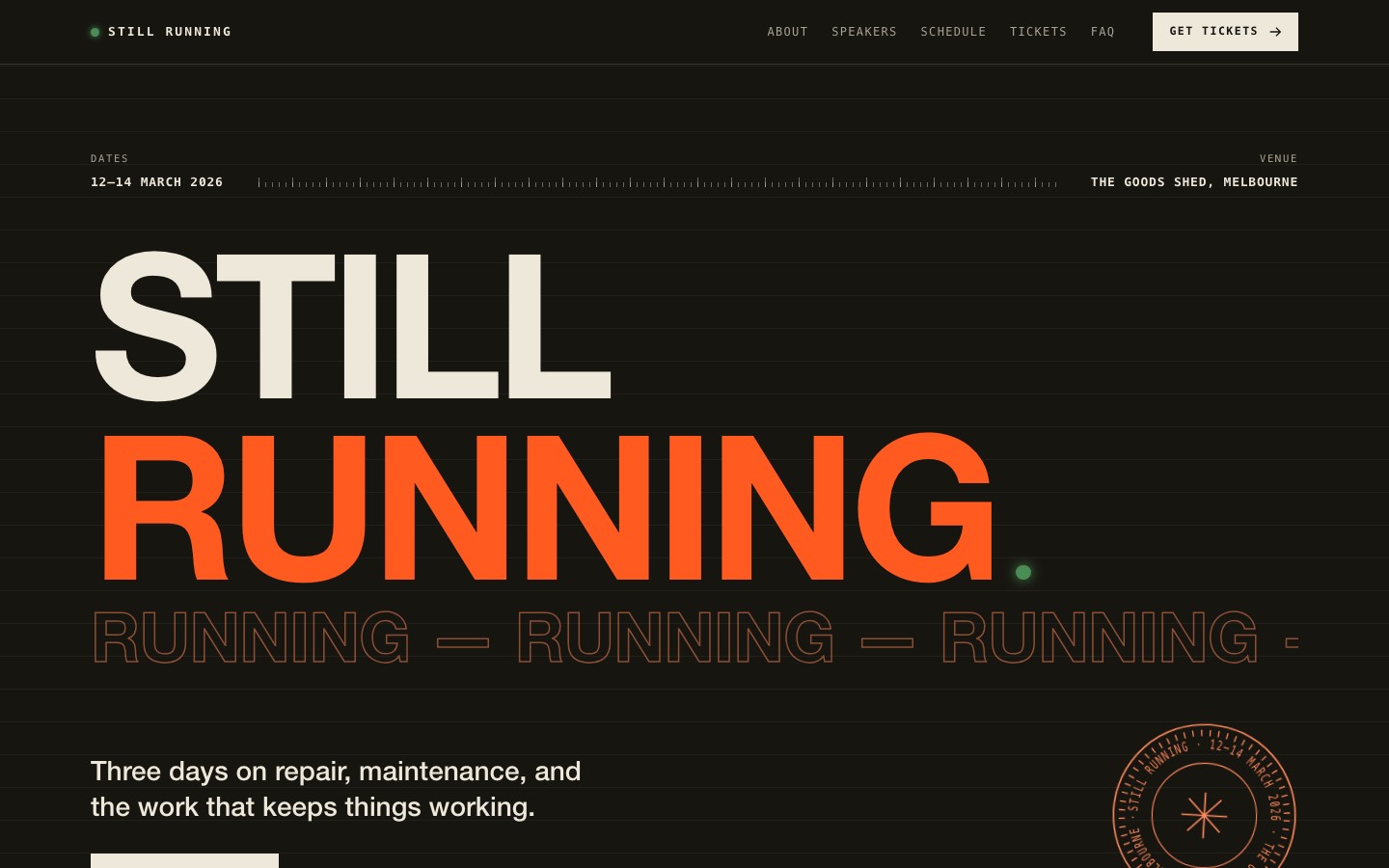 Still Running site built by Kimi K3