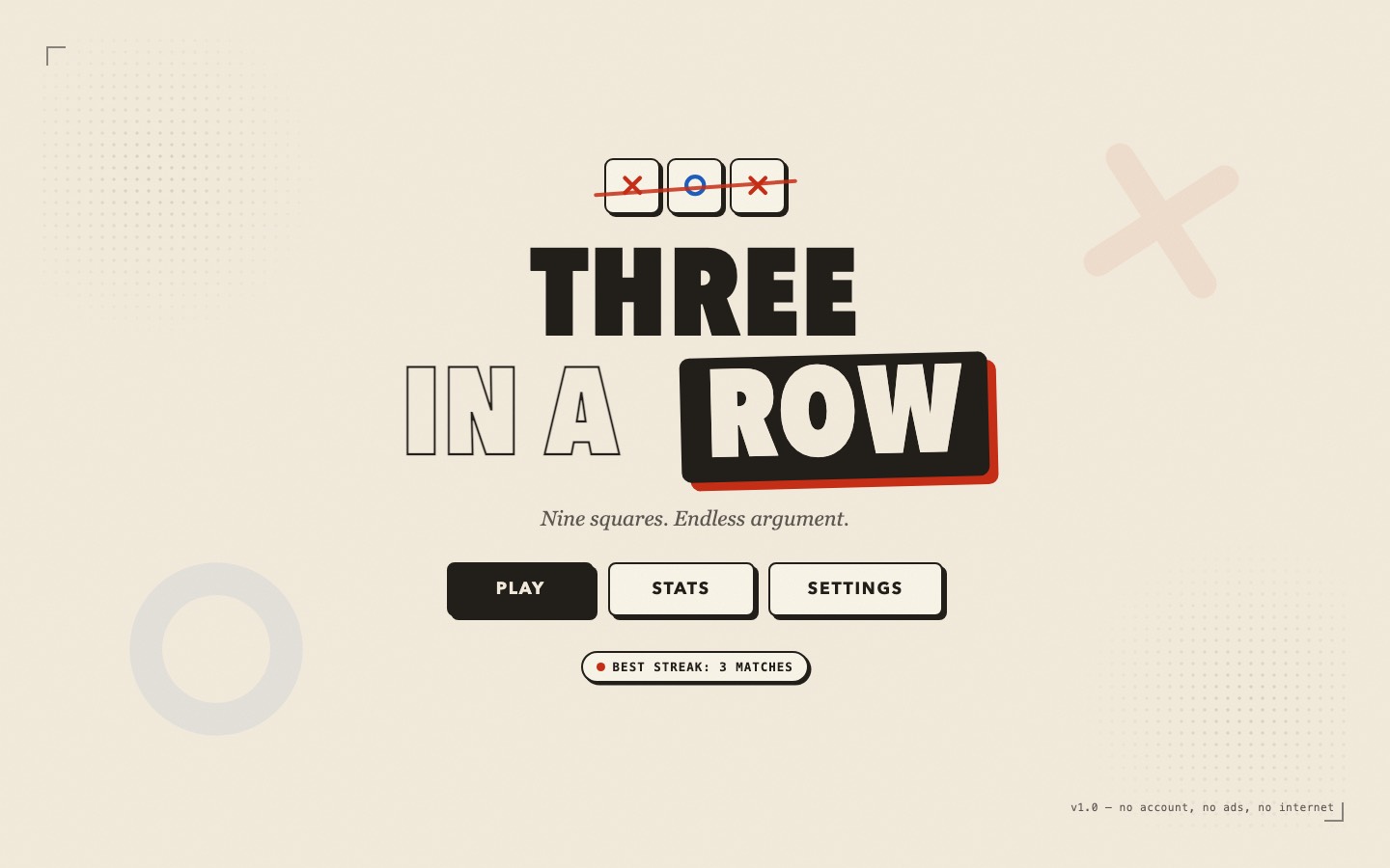 Three in a Row site built by Qwen3.8-Max