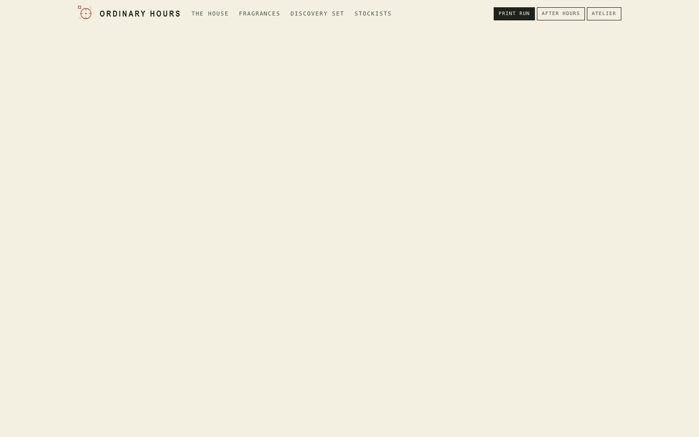 Ordinary Hours site built by DeepSeek V4 Flash