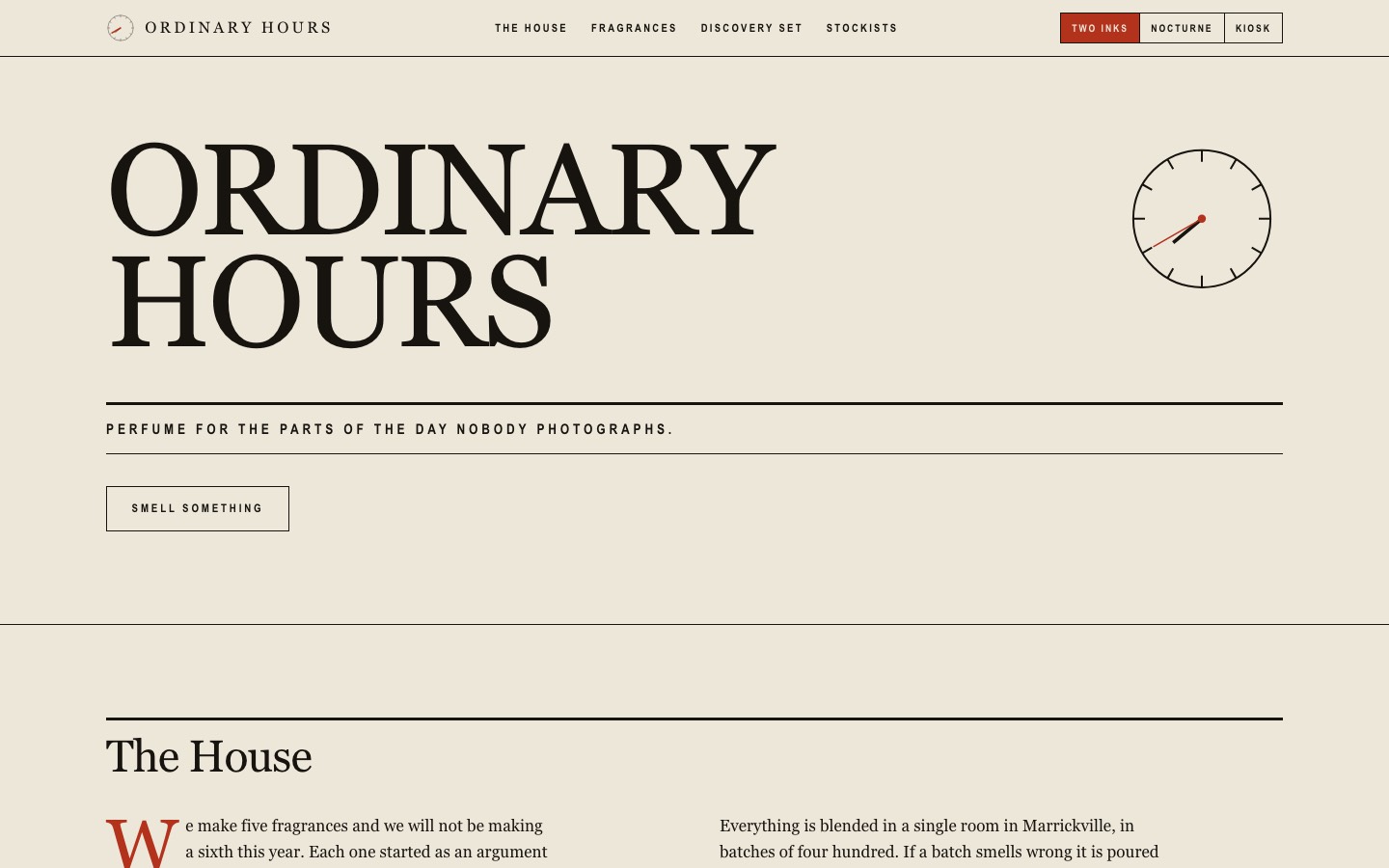 Ordinary Hours site built by Claude Opus 5